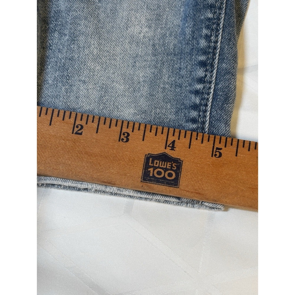 White House Black Market Jeans Womens 6 Blue Capri Y2K Style Zip Hem - Picture 9 of 15